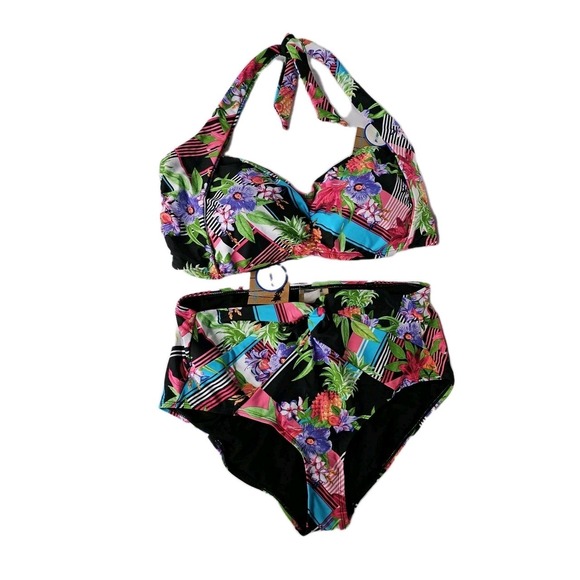 Swim Sexy Swimsuits For All Bikini Top & Bottoms Plus Multicolor Bathingsuit 20 - Picture 1 of 10